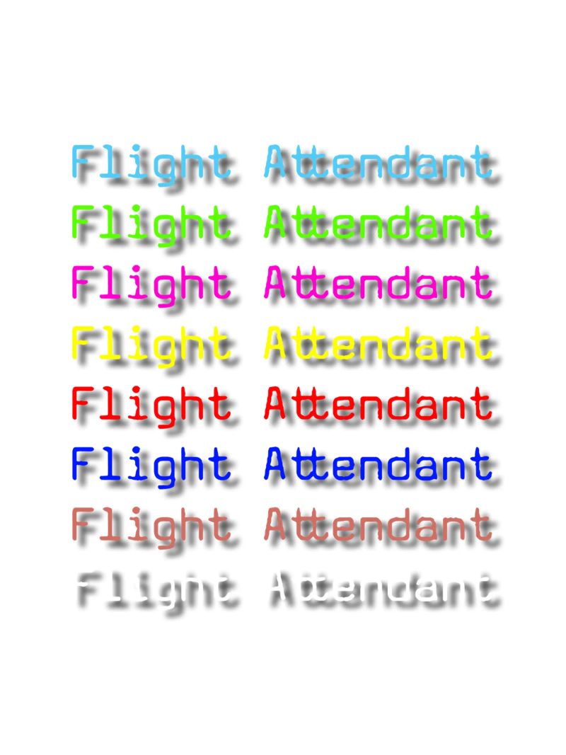 Flight Attendant Text Design Trending Now canvas by Urban Life