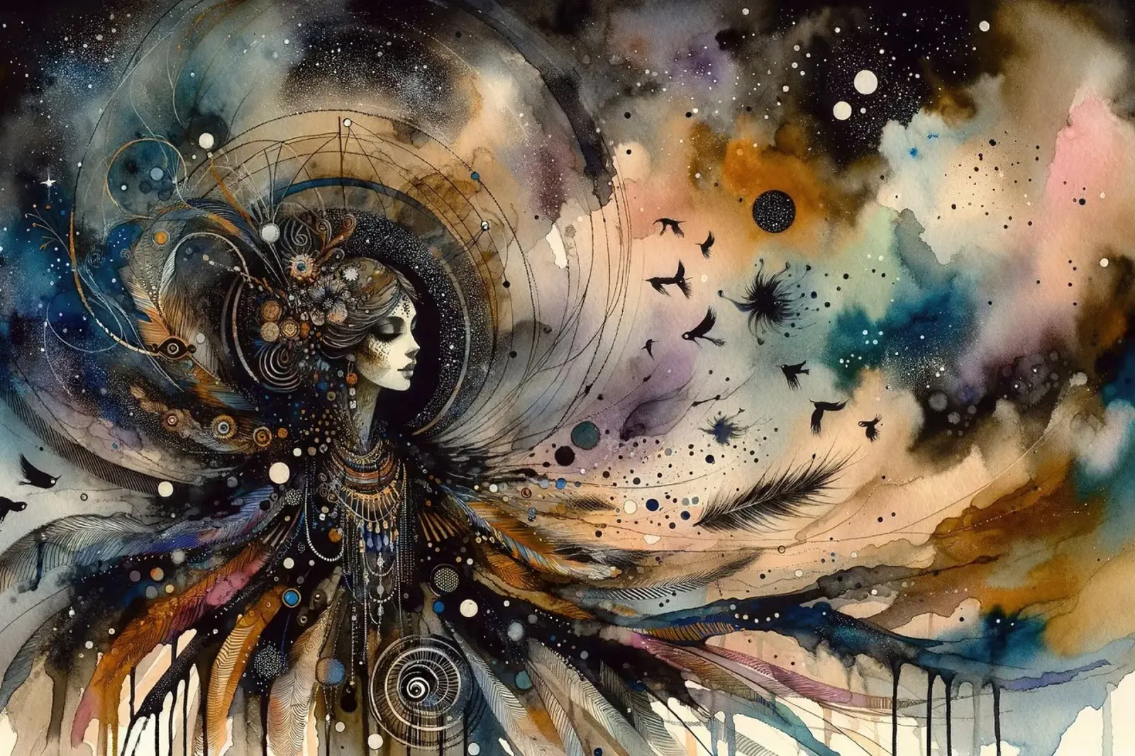 Ätherischer Universumstanz Hahnemühle von Chromatic Fusion Studio
