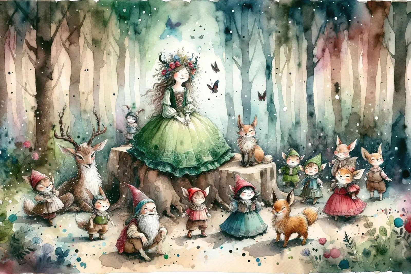 Magie de la forêt des contes de fées poster de Chromatic Fusion Studio