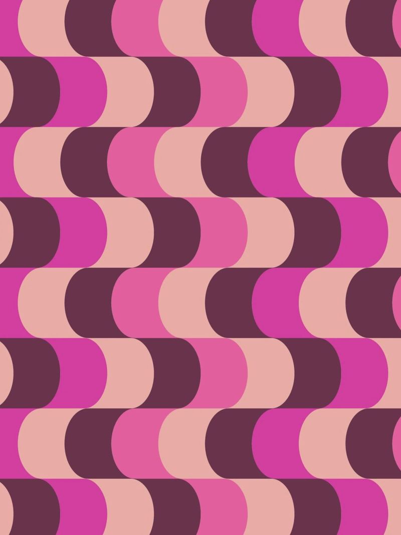 Retro Waves Pink Pattern pellicola backlit da Studio Vibe