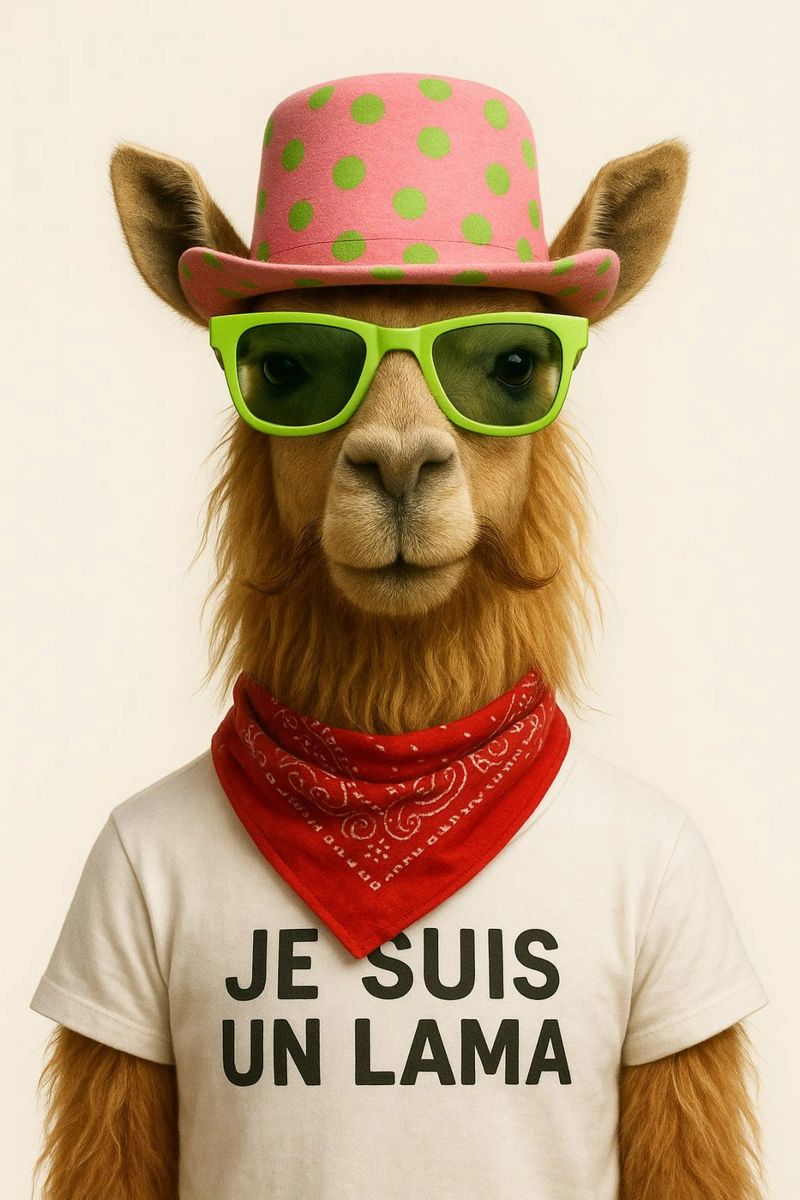 A stylish and assertive llama canvas by So Cute Land - Affiches et posters