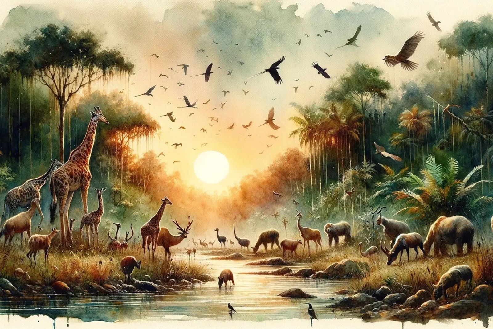 Harmonie et diversité au cœur de la jungle poster de Chromatic Fusion Studio
