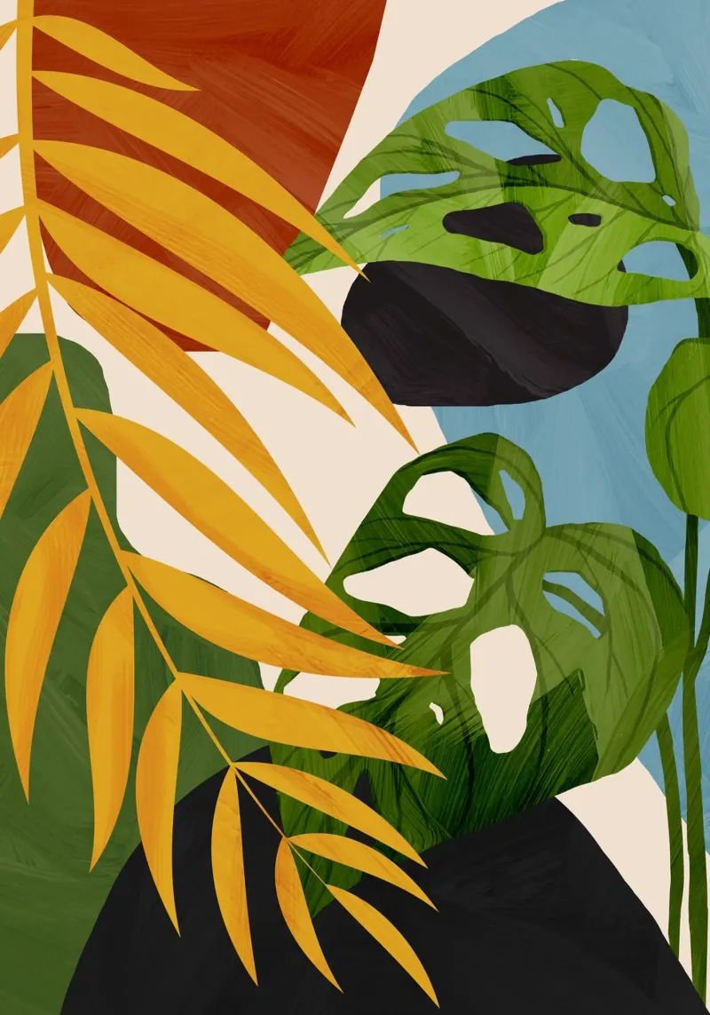 Abstract Tropical Art 2 pellicola backlit da cityart