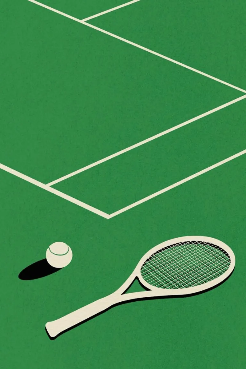 Rosi Feist Lawn Tennis Club alu-dibond by Rosi Feist