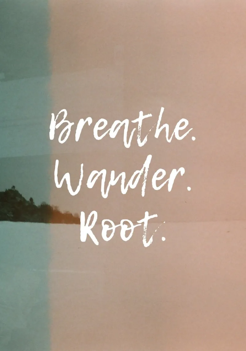 BREATHE. WANDER. ROOT pellicola backlit da Einfach Uebel
