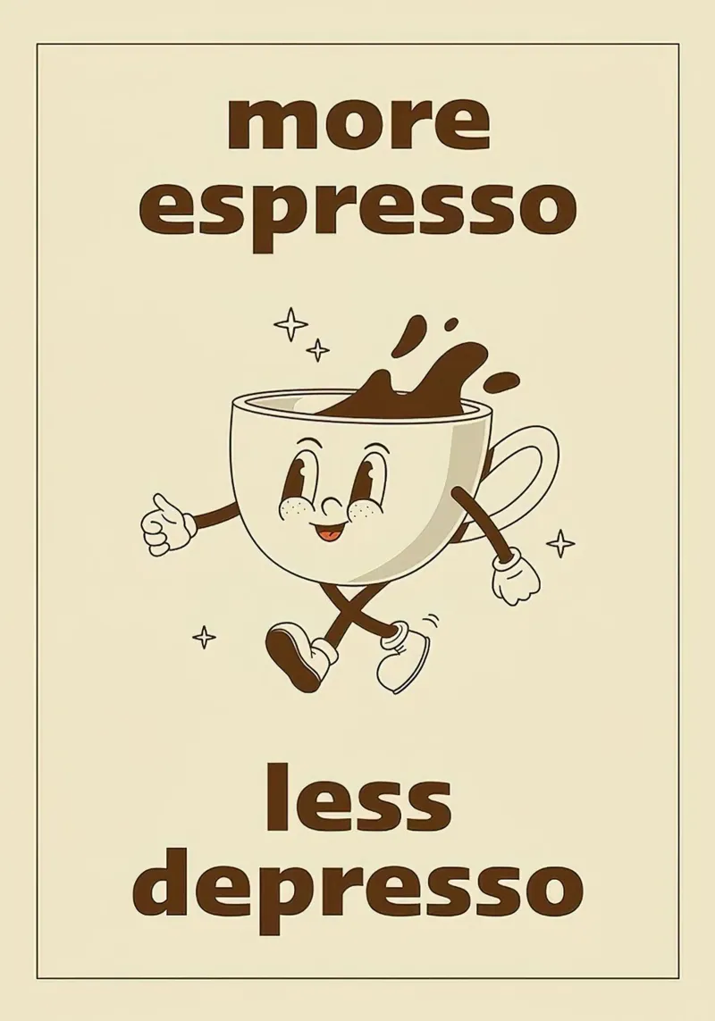 Más Espresso Menos Depresso metacrilato de Mildred Store