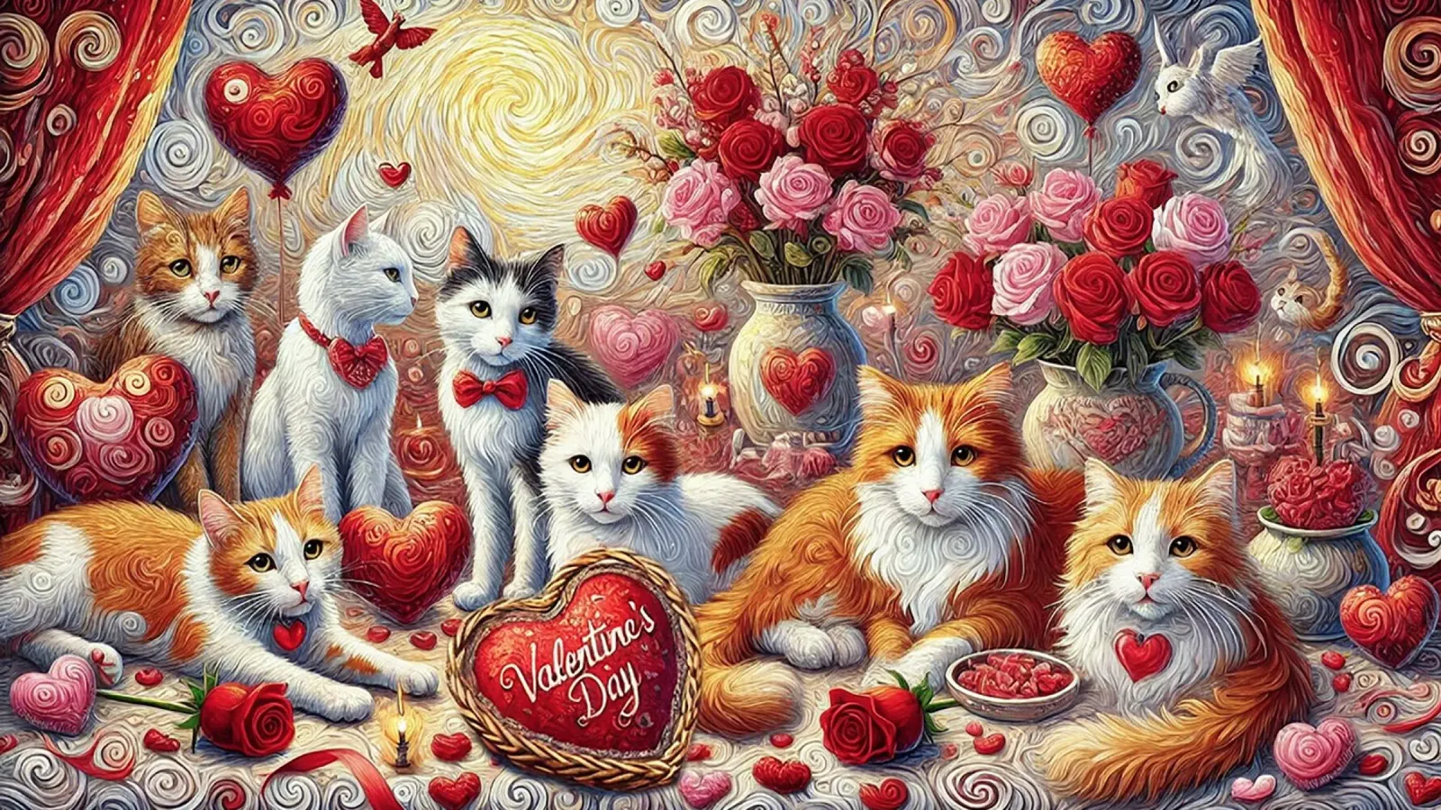 Happy Valentine´s Day Kitty Cat Edition pellicola backlit da Vintage Van Gogh