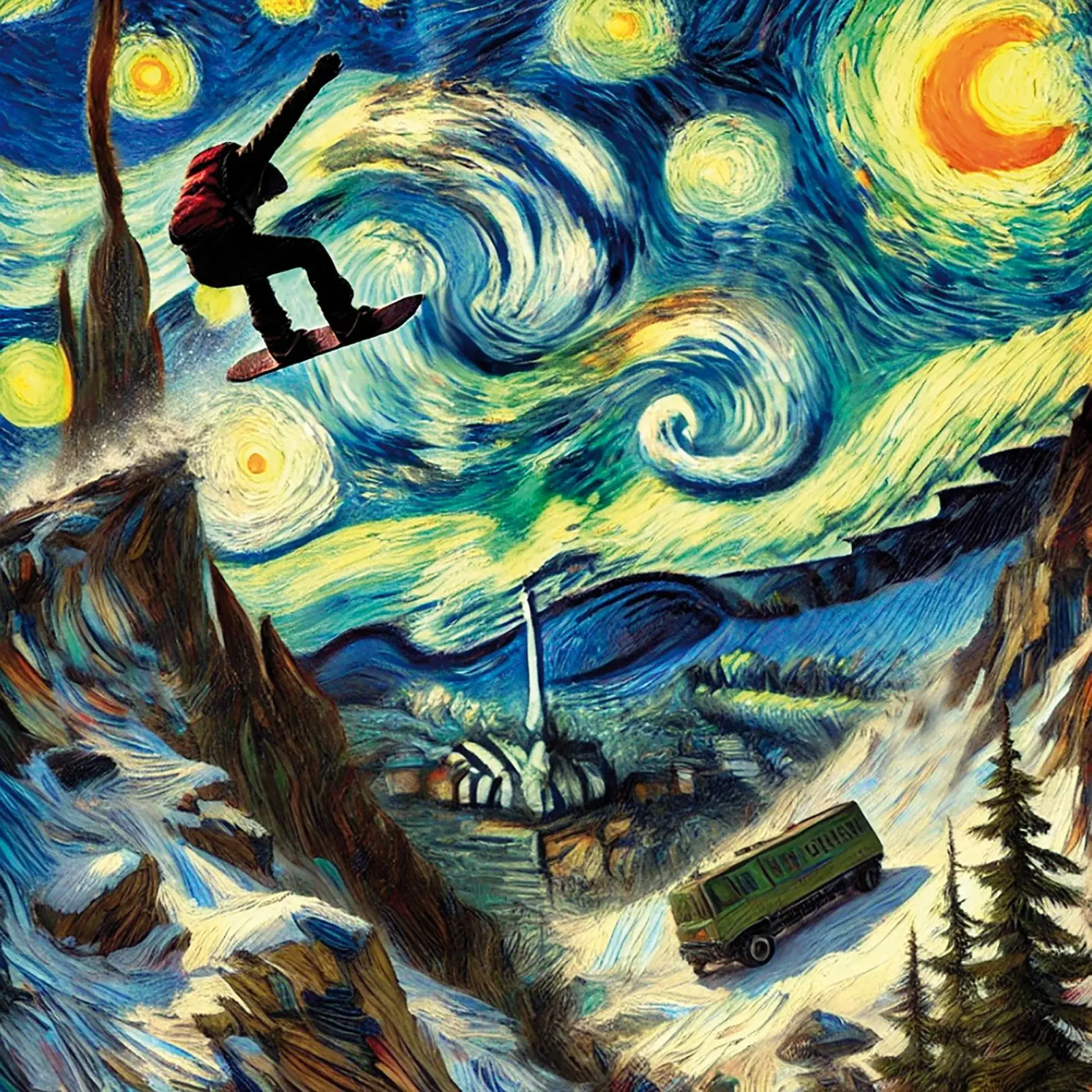 CATCH THE BUS poster da Vintage Van Gogh