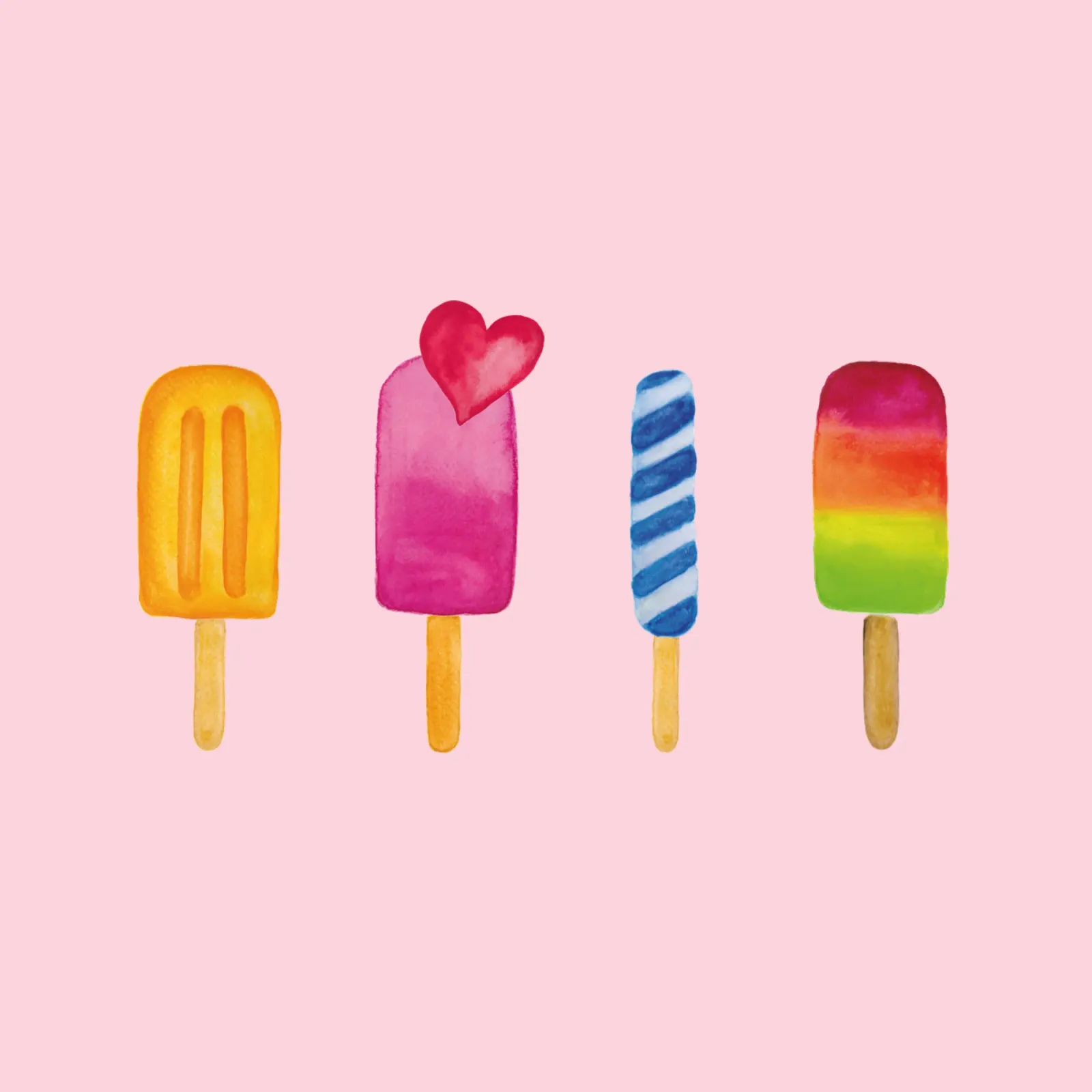 Popsicle - Ice Lolly - Ice Cream - Eis am Stiel pellicola backlit da Petra Lang