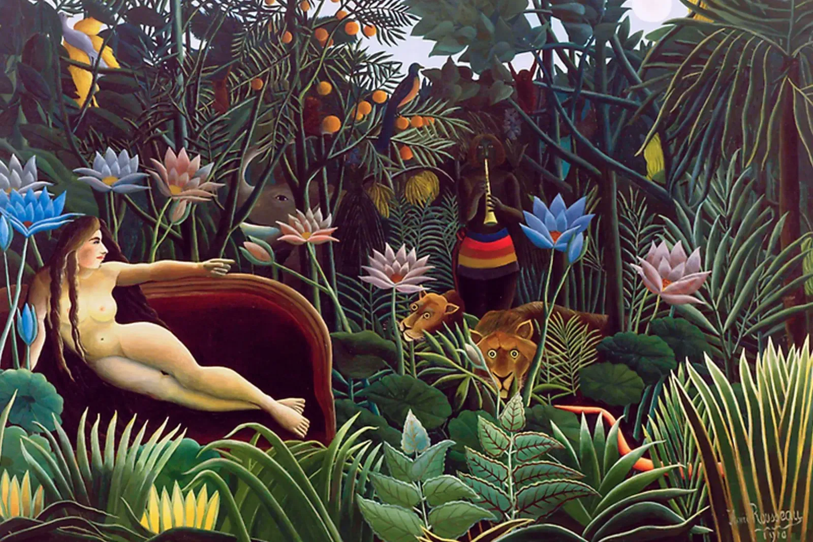 The Dream by Henri Rousseau 1910 tela con Cornice a cassetta da Art United