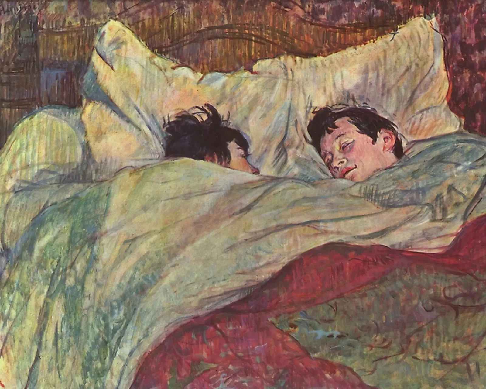 Henri de Toulouse-Lautrec - Le Lit (The Bed) (1892) pellicola backlit da Art Company