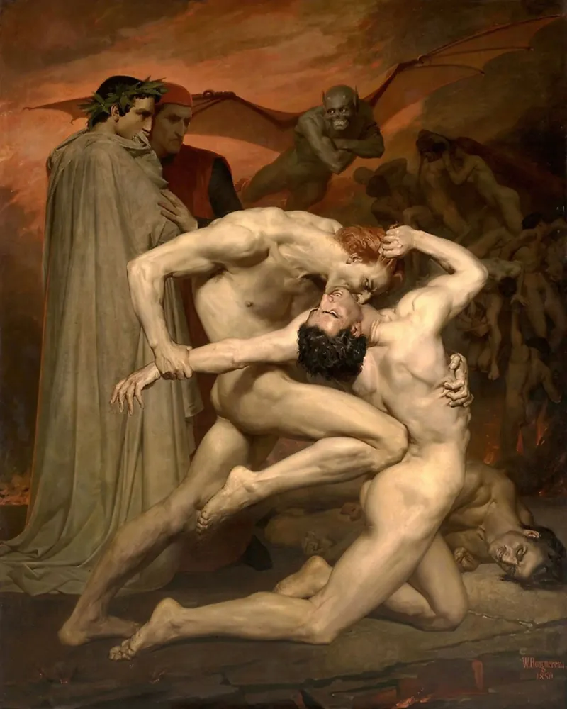 Dante and Virgil (Dante et Virgile) (1850) alluminio dibond da Art Company
