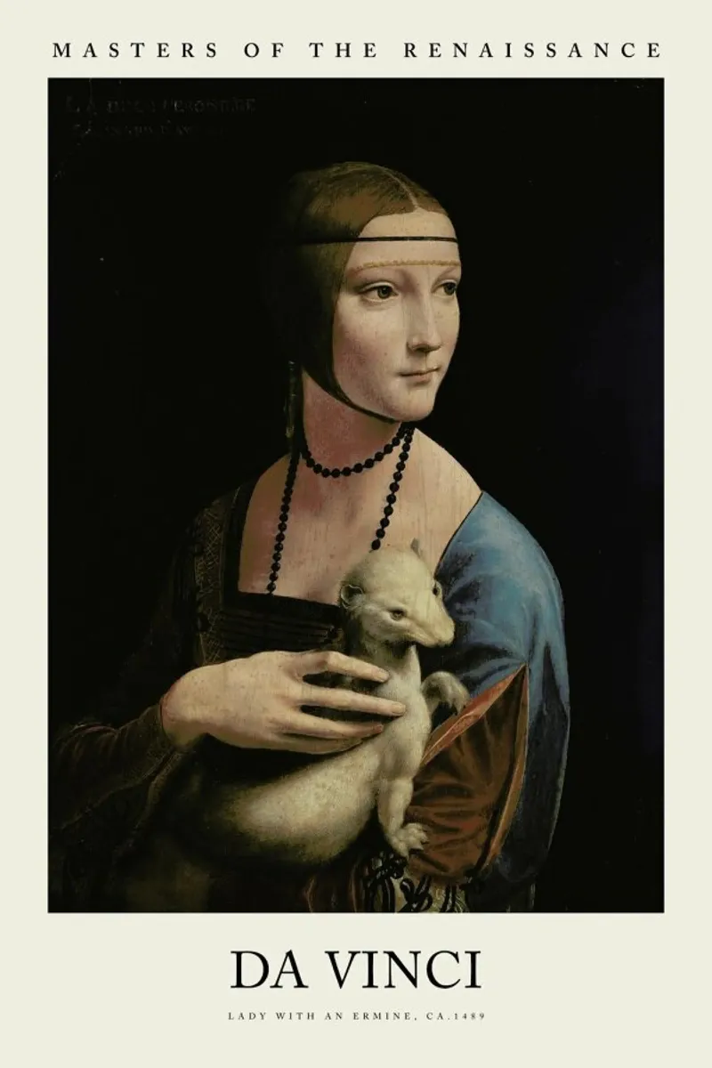 da Vinci - Lady with an Ermine pellicola backlit da Vintage by JUNIQE