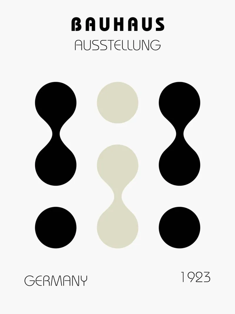 Geometria a goccia Bauhaus 1923 poster da Studio Vibe