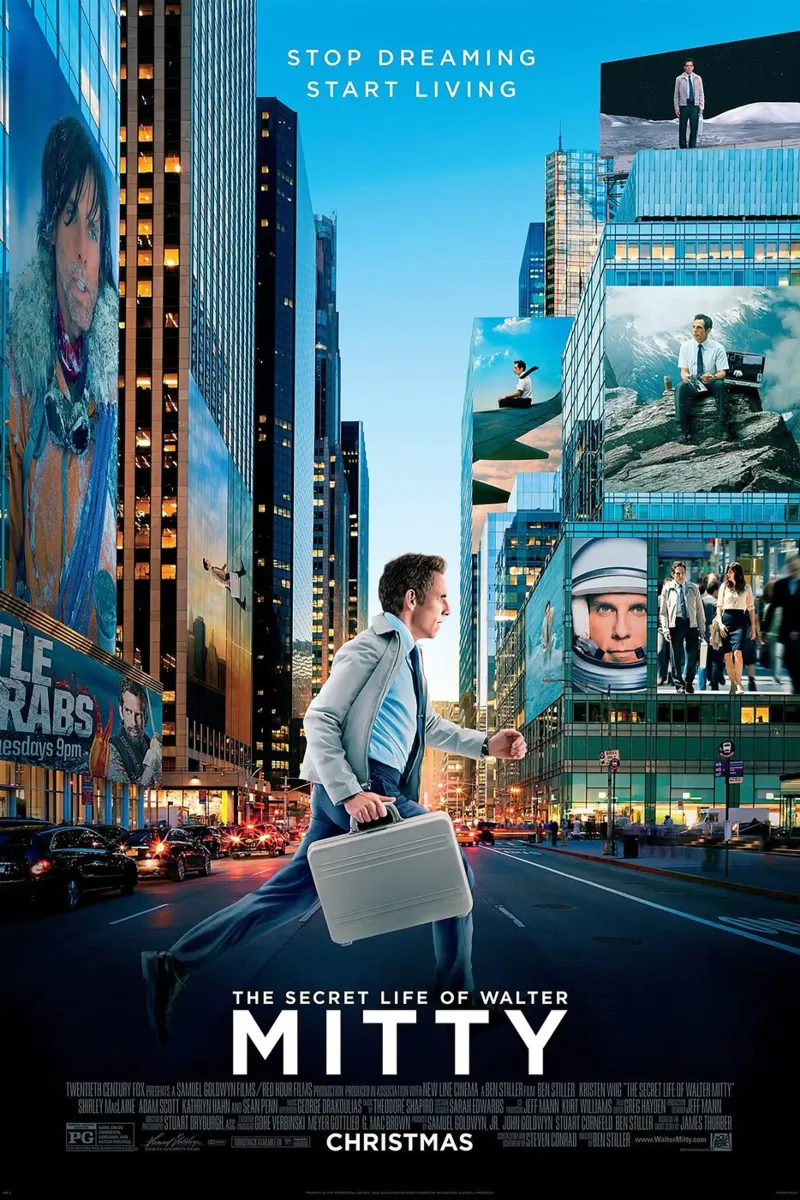 The Secret Life of Walter Mitty tela con Cornice a cassetta da Attaboy Dsgn