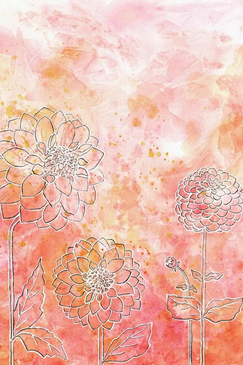 Dahlia poster con telaio in legno da Ctoft