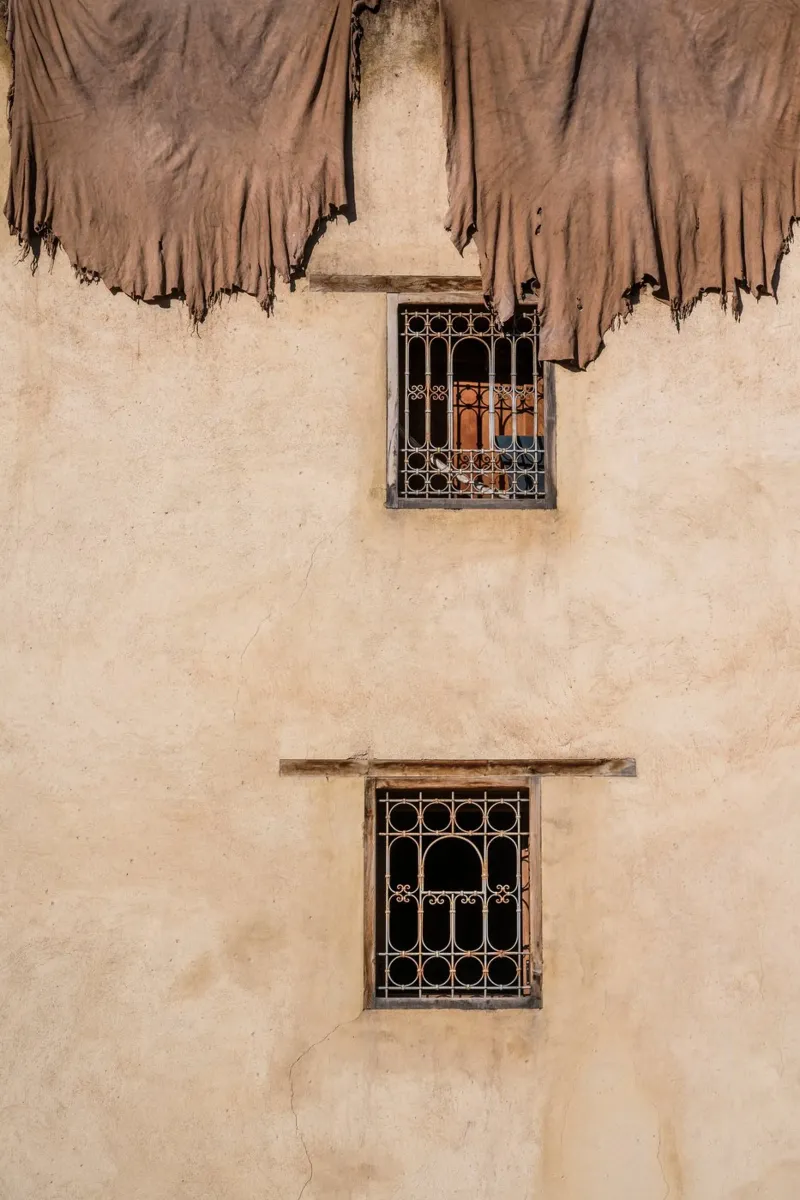 Leather on the wall in fez acrylic glass by photolovers