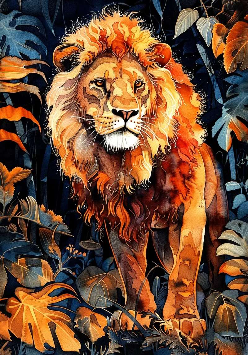 Il re Leone pellicola backlit da Justyna Jaszke JBJart
