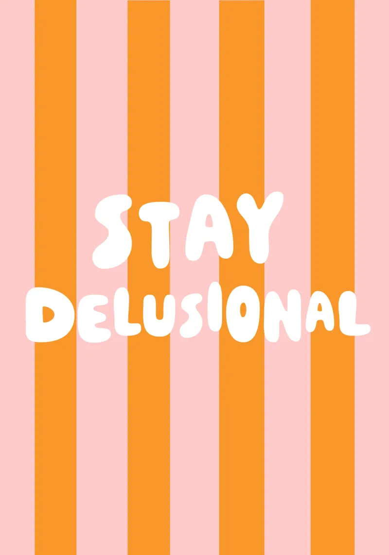 delusional poster con telaio in plastica da be.