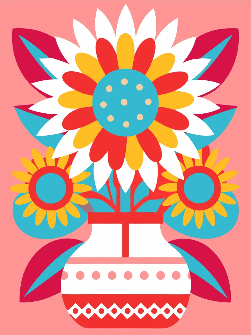 Girasoli in vaso alluminio dibond da FLOWER PLACE SHOP