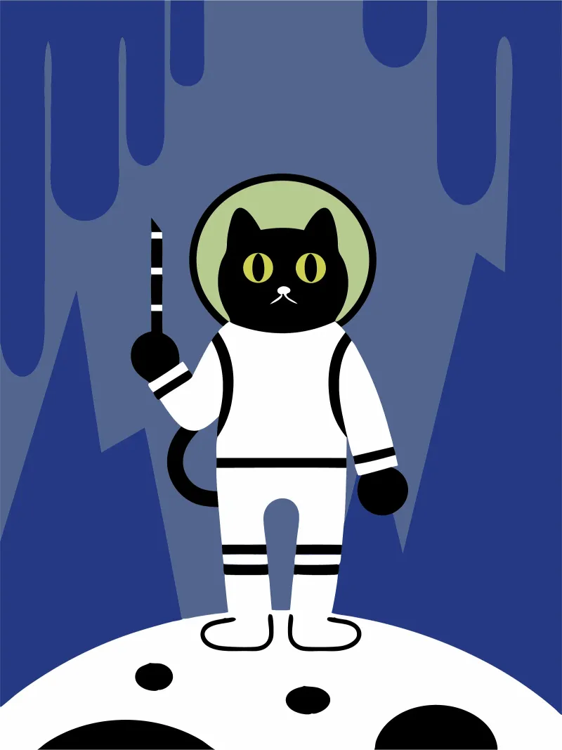 Astronaut Cat canvas by LOOK DIFFERENT