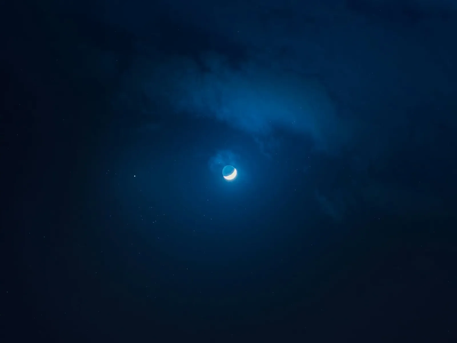 luna crescente pellicola backlit da Bleu