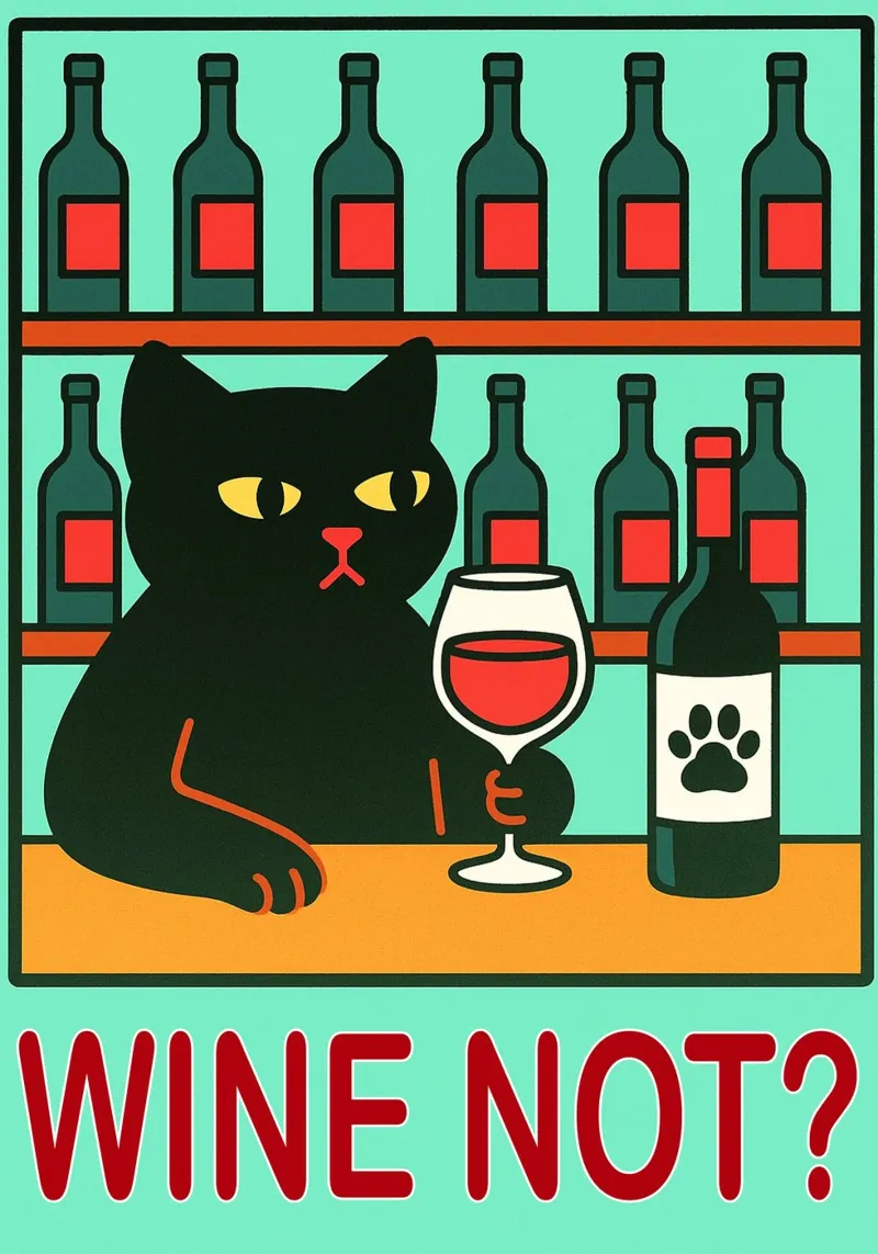 vino gatto divertente non carta hahnemühle da Nayara