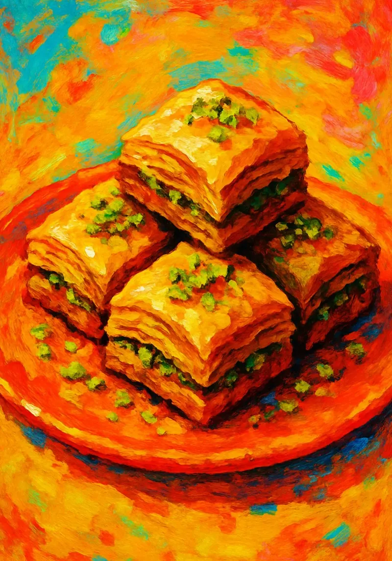 baklava imaginación abstracta a todo color metacrilato de ameera