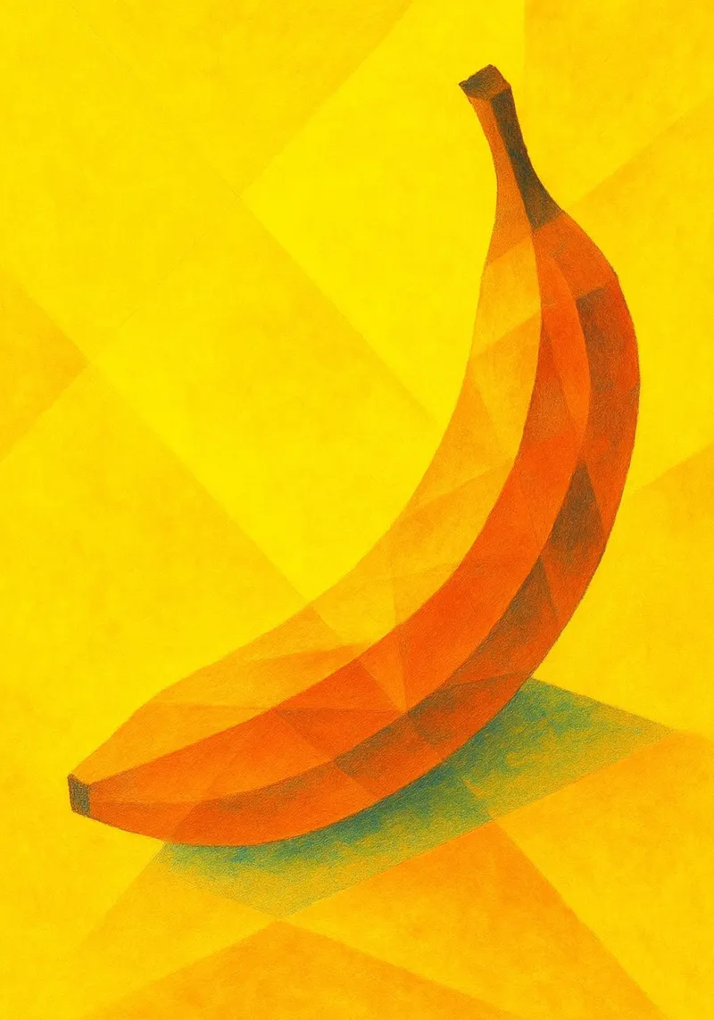 plátano imaginación abstracta a todo color metacrilato de ameera
