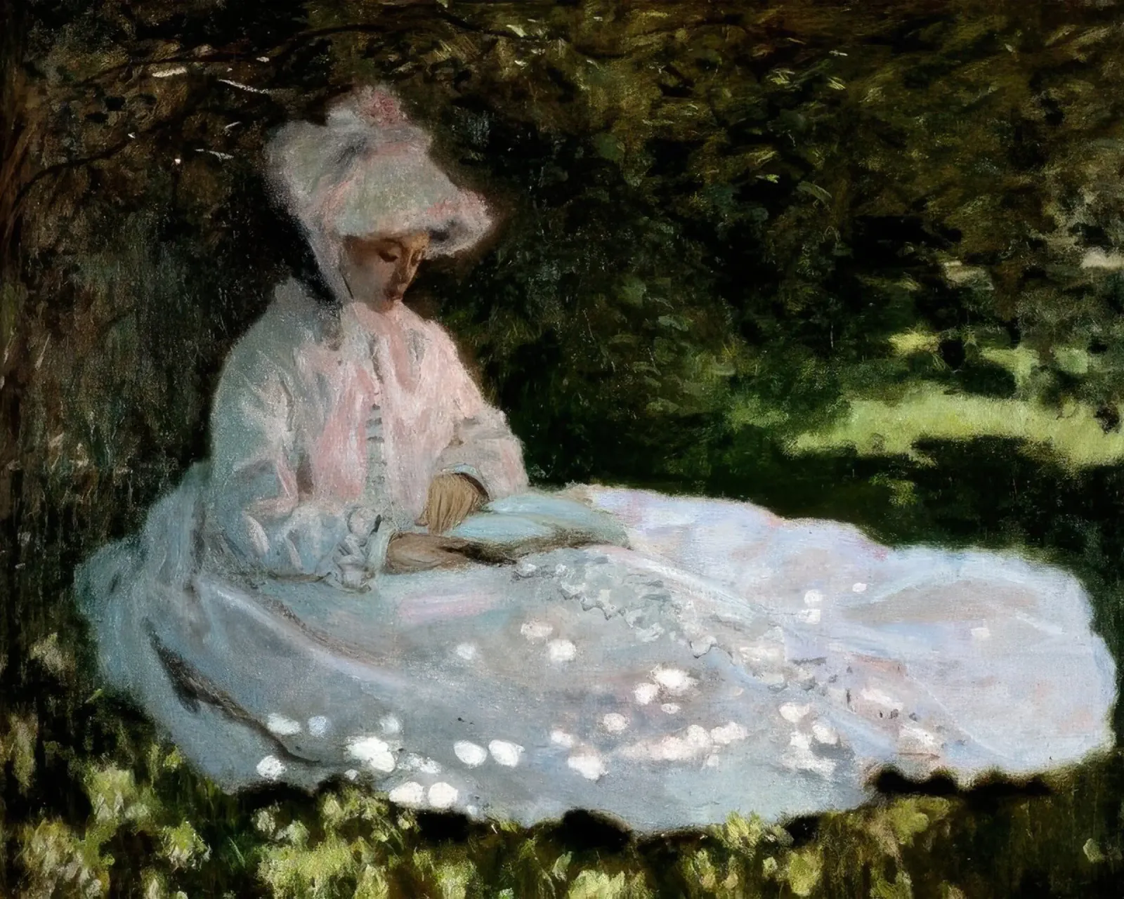 Claude Monet Una donna pellicola backlit da clay bobby
