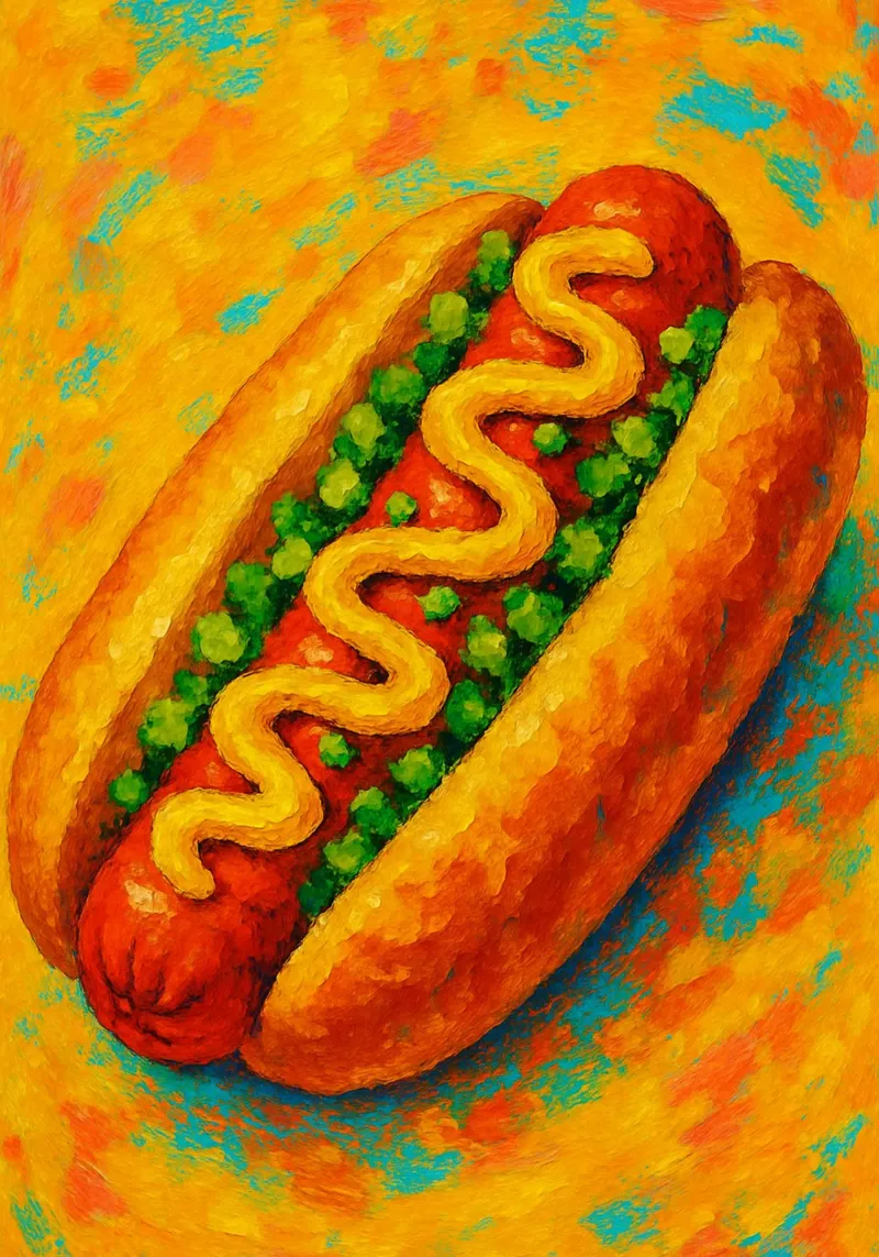 hotdog imaginación abstracta a todo color metacrilato de ameera