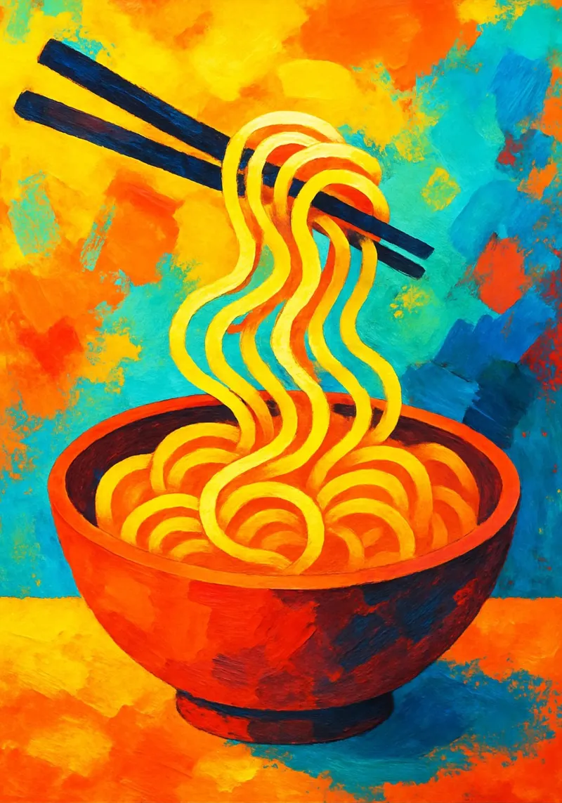 fideos imaginación abstracta a todo color metacrilato de ameera