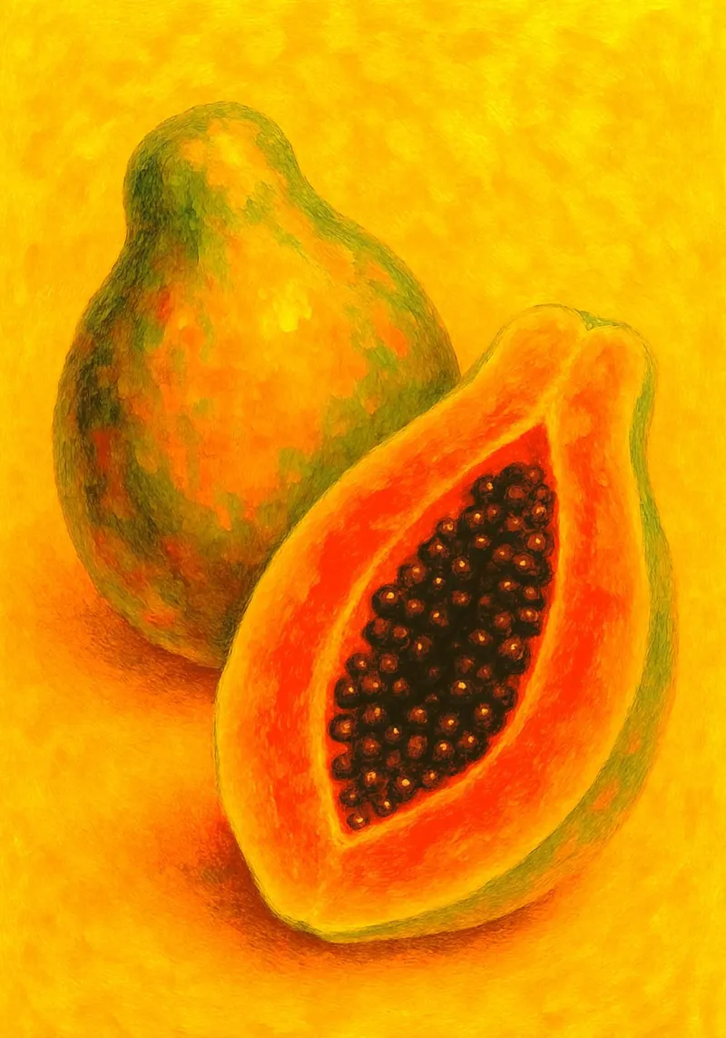papaya imaginación abstracta a todo color metacrilato de ameera
