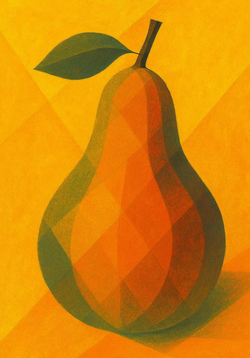pear abstract imagination full color canvas by ameera