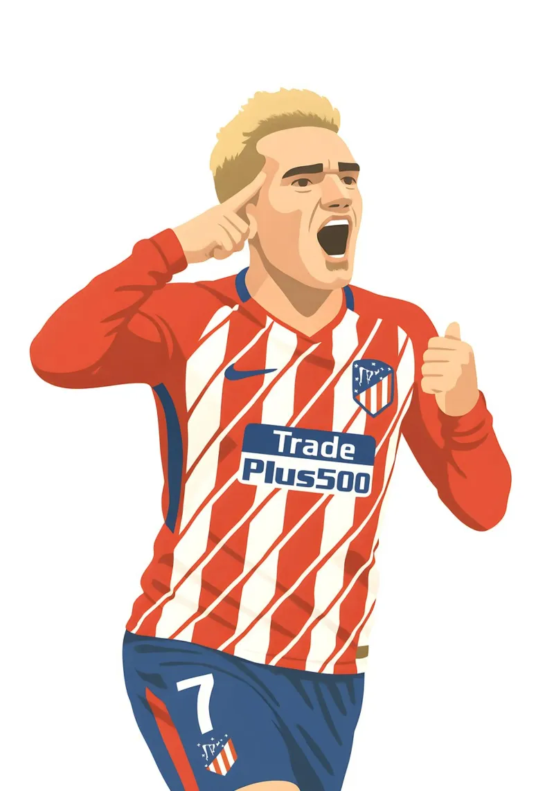 Antoine Griezmann Minimalist pellicola backlit da MoviesArt