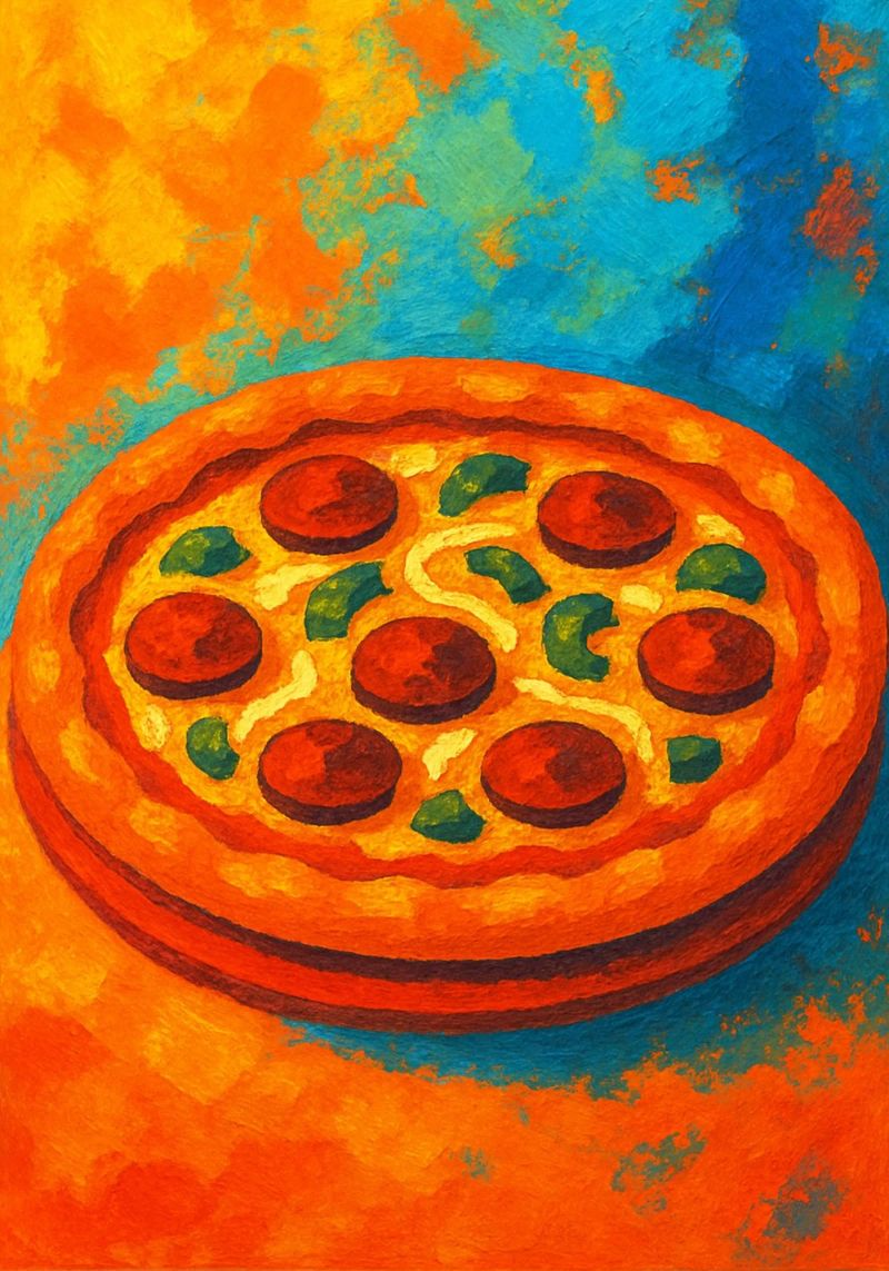 pizza imagination abstraite couleur poster de ameera