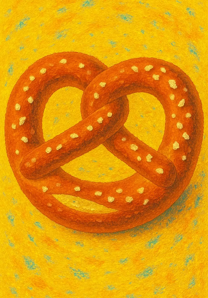 Pretzel imaginación abstracta a todo color metacrilato de ameera