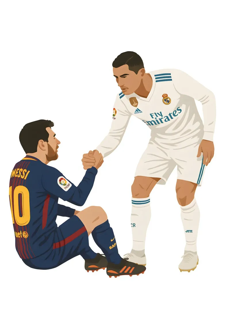 Cristiano Ronaldo and messi pellicola backlit da MoviesArt