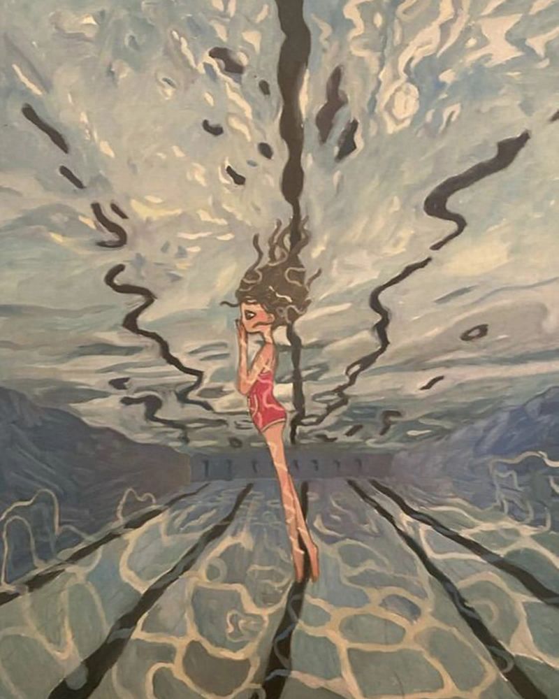 Aya Takano Swimming Pool poster by ThelmaPrintz