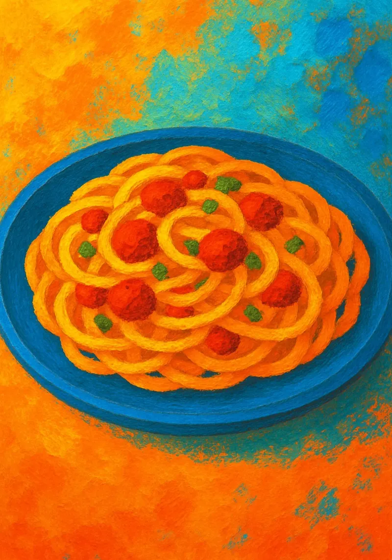 espagueti imaginación abstracta a todo color metacrilato de ameera