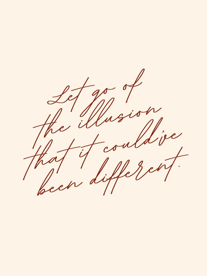 Let Go Of The Illusion That It Could've Been Different canvas by 83oranges