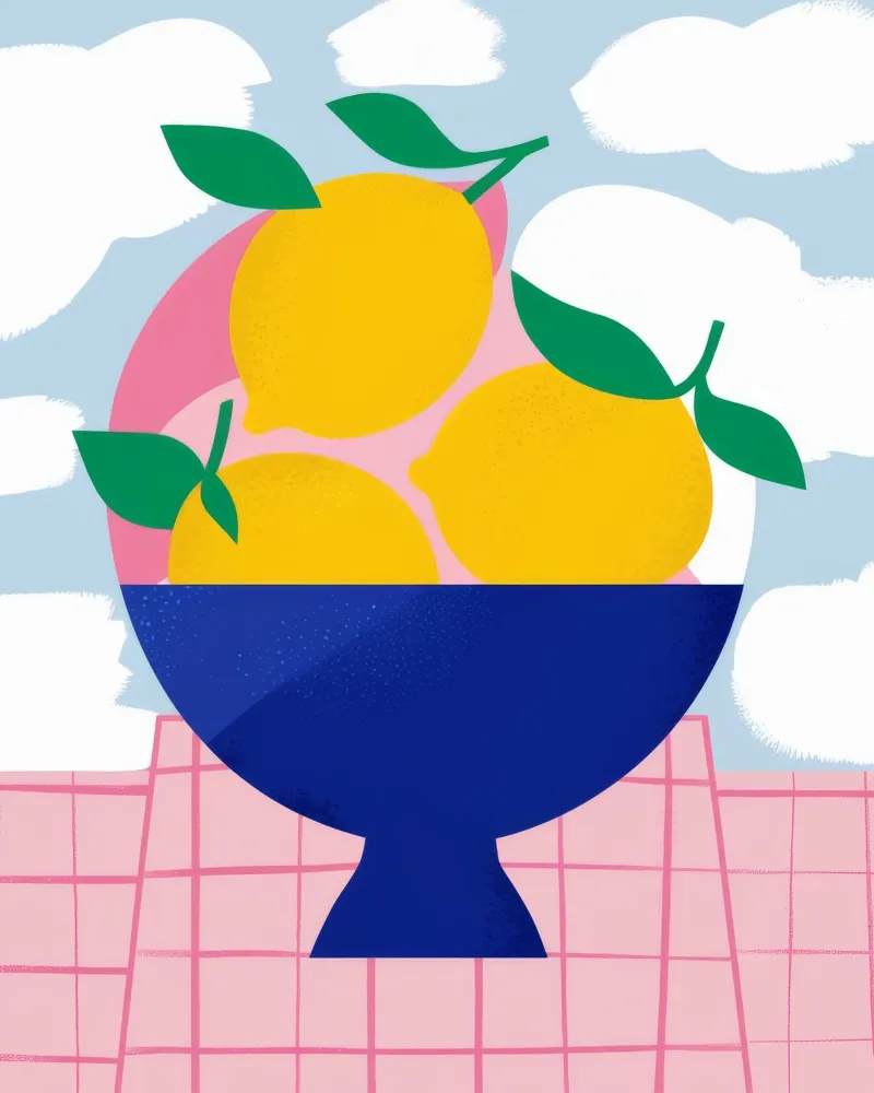 Azure Citrus Abundance Hahnemühle von Terra Tone