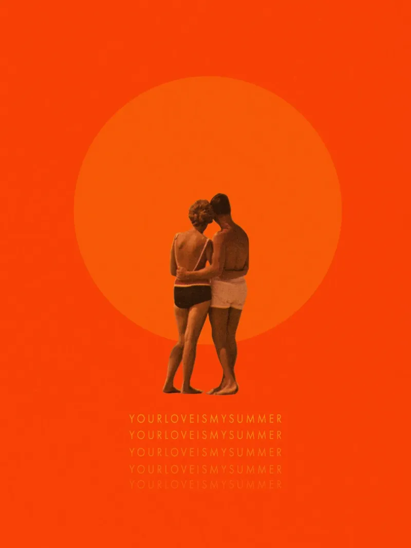 Your love is my Summer poster con telaio in legno da Frank Moth