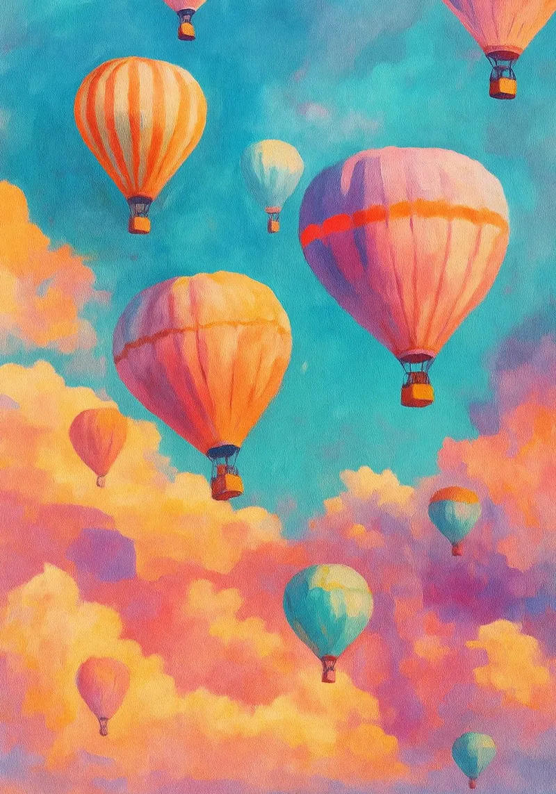 Luftballon abstrakte Zeichnung ilustration Hahnemühle von danine