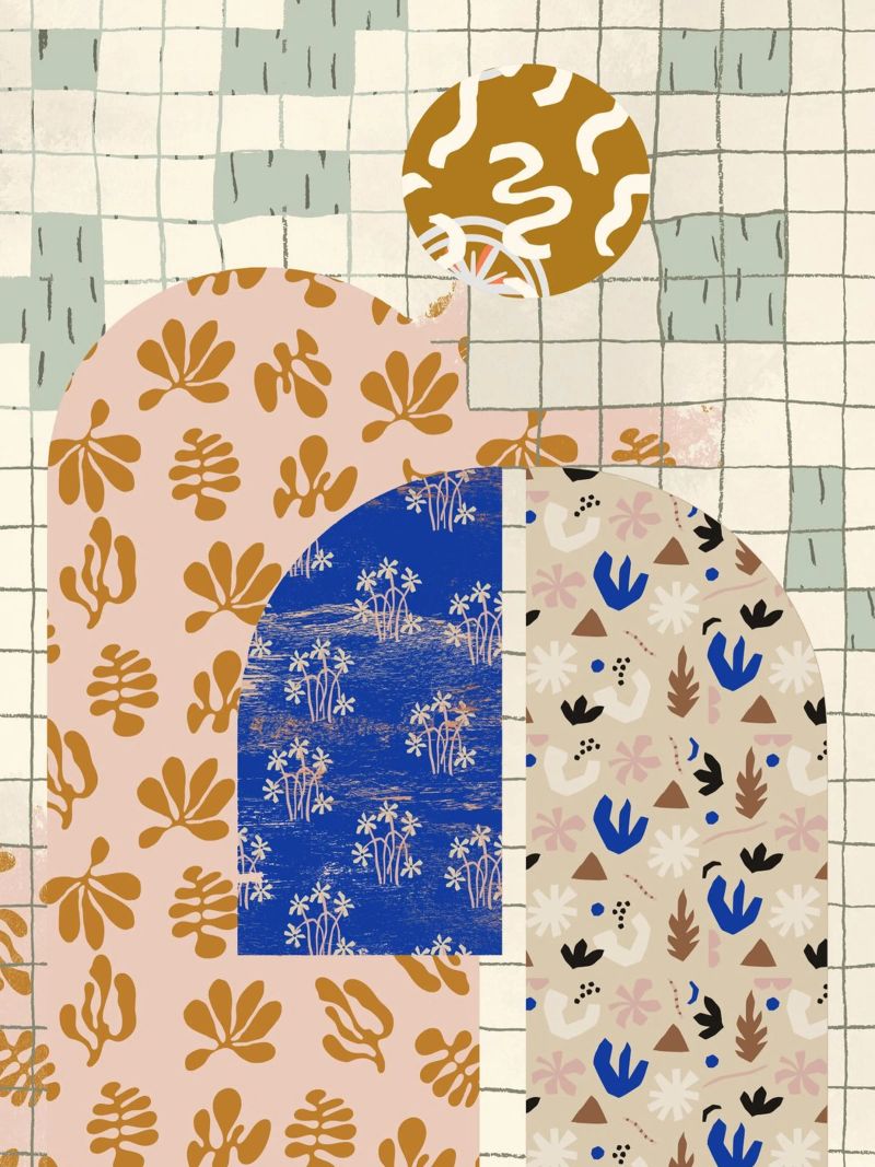 Pattern Play No 2 canvas by treechild