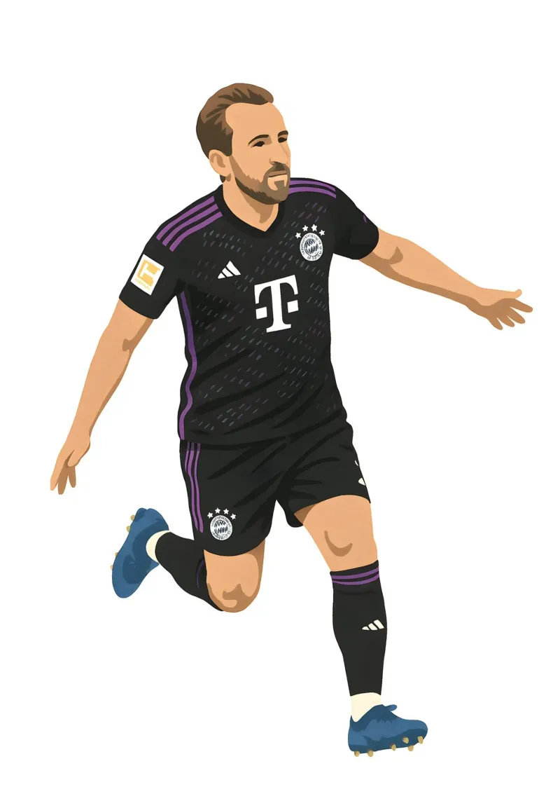 Harry Kane Minimalist pellicola backlit da MoviesArt