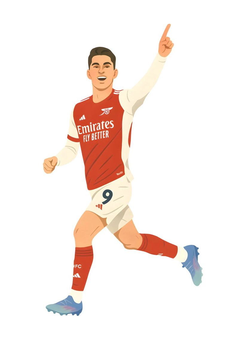 Kai Havertz Arsenal Minimalist poster van MoviesArt