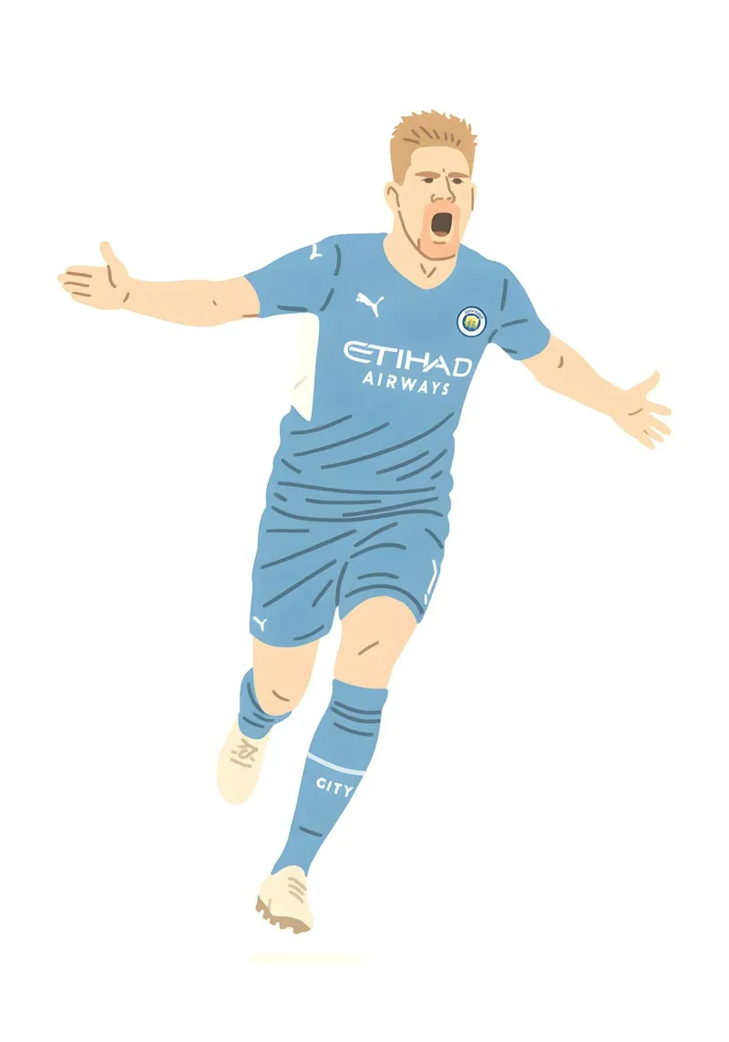 Kevin De Bruyne Minimalist pellicola backlit da MoviesArt