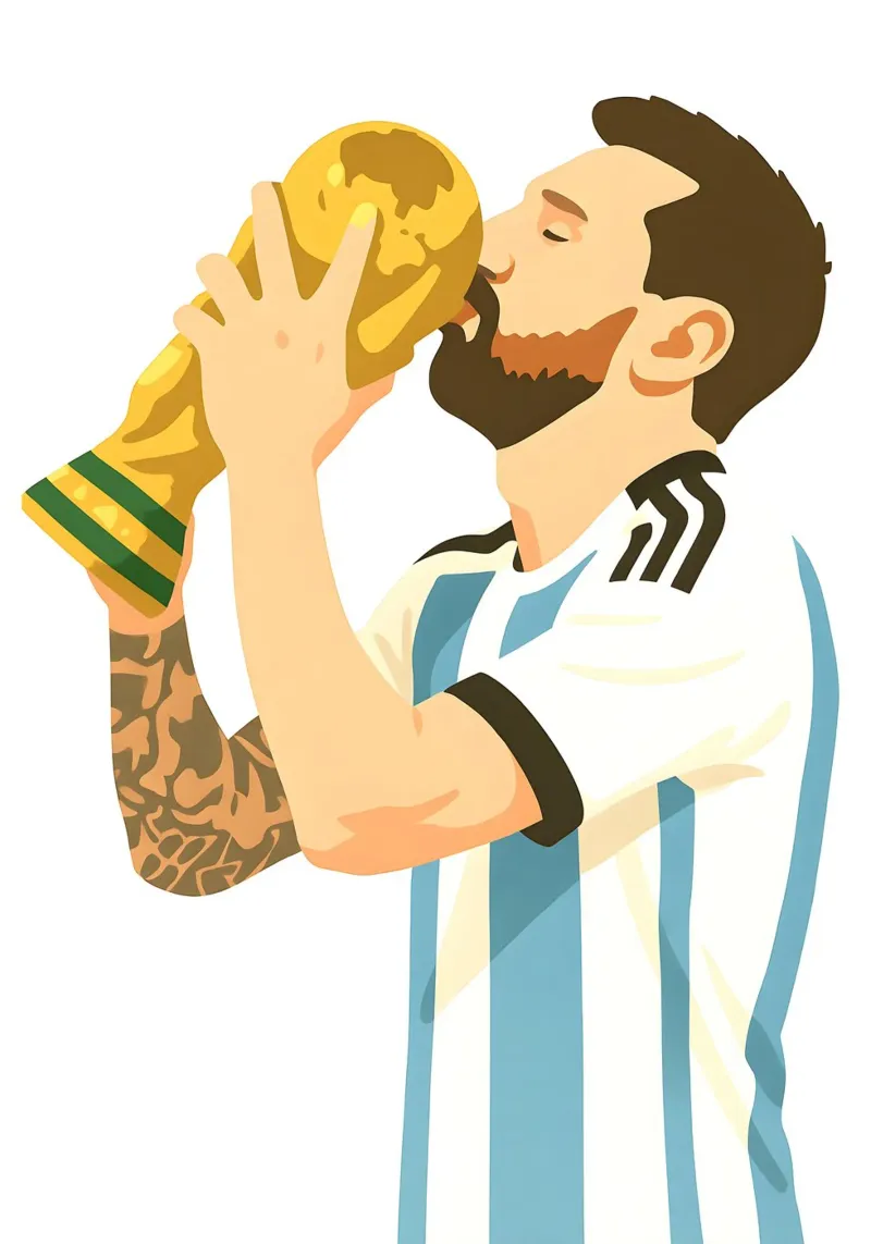 Lionel Messi World Cup plexiglass da MoviesArt
