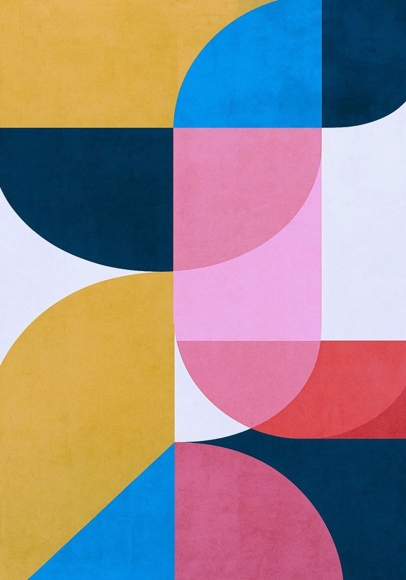 square and circle abstract drawing ilustration canvas by danine